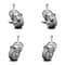 Service Caster 3 Inch Gray Polyurethane Wheel Swivel 10mm Threaded Stem Caster Brakes, 2PK SCC-TS20S314-PPUB-TLB-M1015-2-S-2 - alternate 1